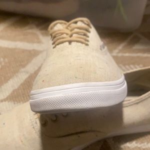 Beige Vans off the Wall